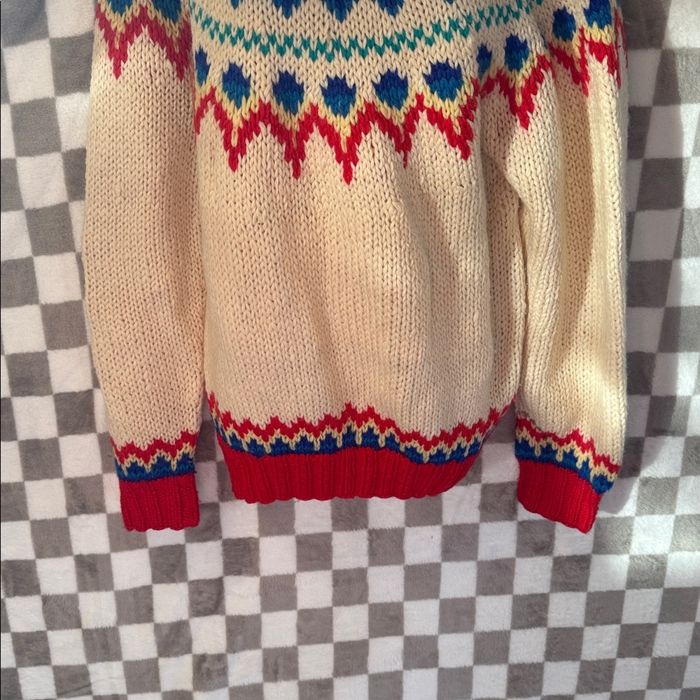 Liz Claiborne Women’s 100% Wool Crew Neck Long Sleeve Festive Sweater Size XL - Picture 3 of 12